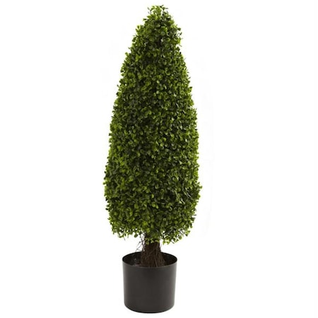 Dare2Decor 3&rsquo; Boxwood Tower Topiary UV Resistant - Indoor-Outdoor DA408350